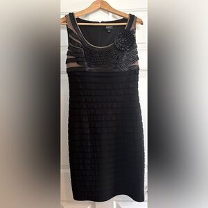 Adrianna Papell Black Strapless Cocktail Dress